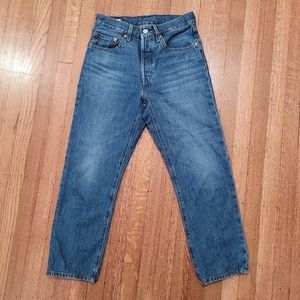 Levi's Premium high-rise straight crop jeans 501